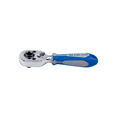 GRZECHOTKA MINI 1/4' 180MM 72 ZĘBY CHROM  UCHWYT DO BITÓW