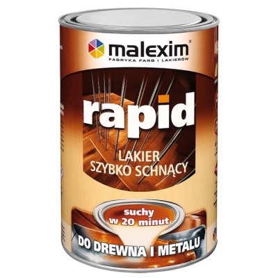 SZYBKOSCHNĄCY BEZBARWNY LAKIER ALKIDOWY RAPID POŁYSK 0.70L