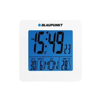 ZEGAR Z BUDZIKIEM I TERMOMETREM CL02WH