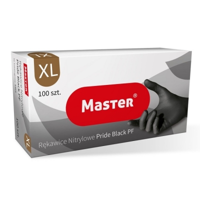 RĘKAWICE NITRYLOWE CZARNE MASTER PRIDE ROZMIAR XL