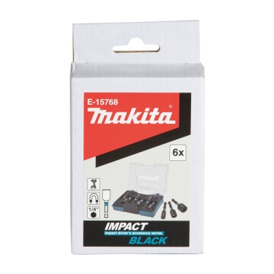 ZESTAW NASADEK 1/4'' IMPACT BLACK   6 SZT