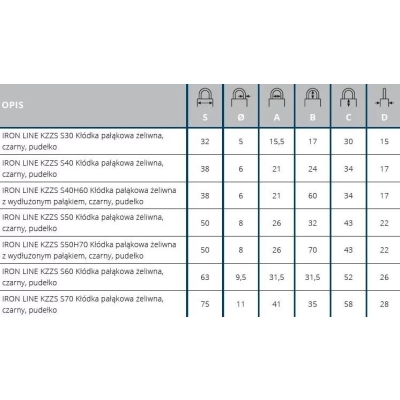 KŁÓDKA PAŁĄKOWA ŻELIWNA CZARNY IRON LINE KZZS S40H60