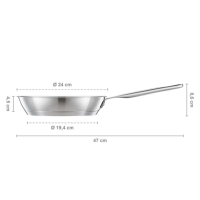 PATELNIA ALL STEEL PURE 24CM