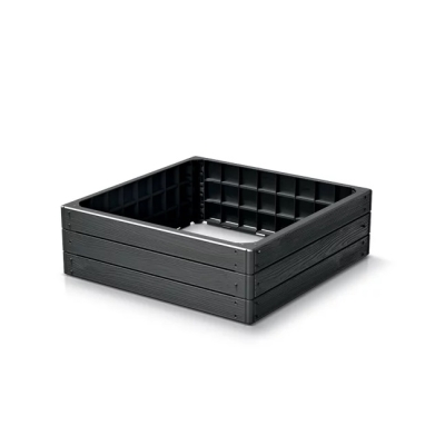 RABATA OGRODOWA BASE WOODY IBWS 756X756X250MM - ANTRACYT