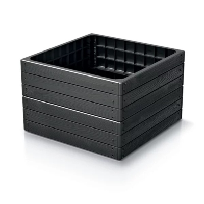 RABATA OGRODOWA BASE WOODY IBWS 756X756X250MM - ANTRACYT