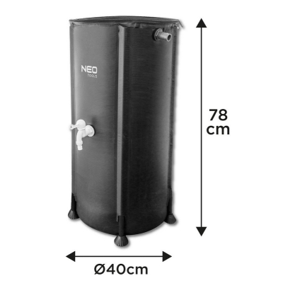 SKŁADANY POJEMNIK NA DESZCZÓWKĘ, 100 L, PVC