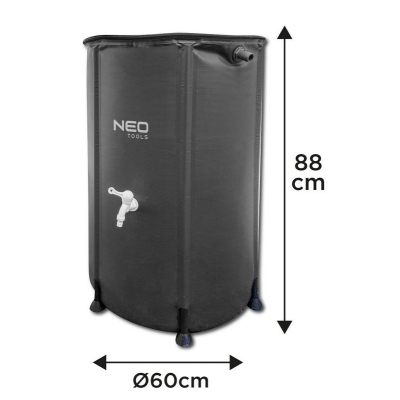 SKŁADANY POJEMNIK NA DESZCZÓWKĘ, 250 L, PVC
