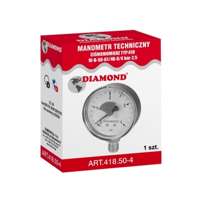 MANOMETR TECHNICZNY ŚR. 63MM 0-6 BAR GW 2/5