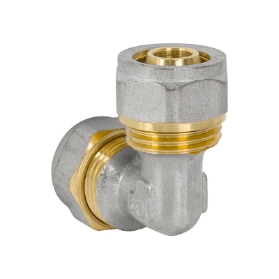 KOLANO PEX-AL-PEX CHROM 25*20 PODWÓJNE