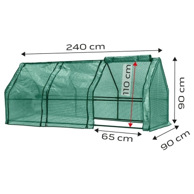 SZKLARNIA 240*90*90 CM, FOLIA PE 135G, METALOWA KONSTR