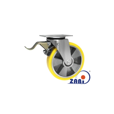 KOŁO ALUMINIUM-POLIURETAN 200MM OBUDOWA SKRĘTNA+HAM.A65PH