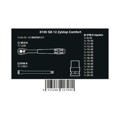 GRZECHOTKA ZYKLOP COMFORT SB 13 3/8'' W ZEST. METRYCZ, 11CZ.