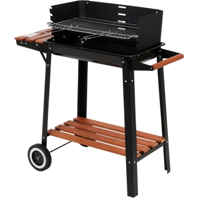 GRILL WĘGLOWY Z PÓŁKĄ RUSZT 48*26.5CM