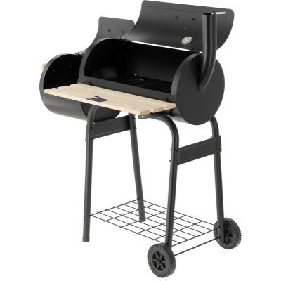 GRILL WĘGLOWY Z WĘDZARNIĄ, RUSZT 60*30CM