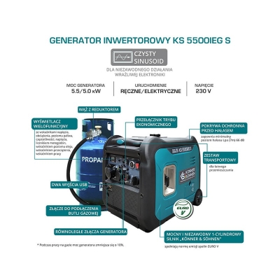 AGREGAT INWENTOROWY BENZYNA/LPG 5.5 KW