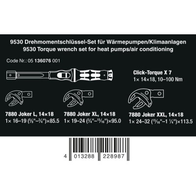 KOMPLET KLUCZY DYNAMOMETR.CLICK-TORQUE DO KOŃC.WTYKOWYCH 4CZ