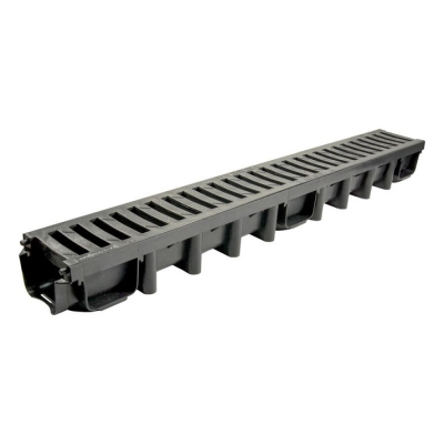 SYSTEM 1000*98 Z KRATĄ PVC B125 GRAFIT