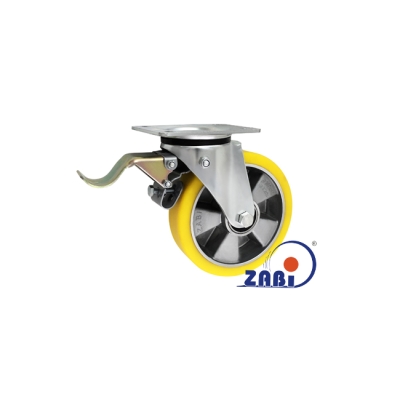 KOŁO ALUMINIUM+POLIURETAN 180MM OBUDOWA SKRĘTNA A55PH