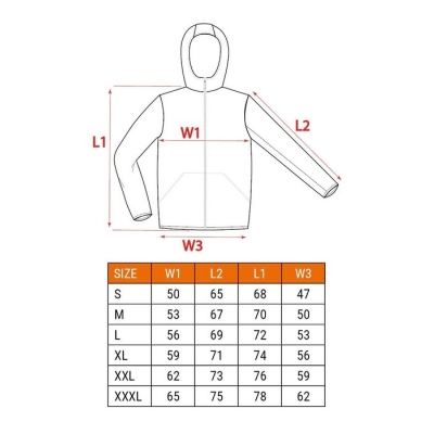 BLUZA ROZPINANA Z KAPTUREM COMFORT GRANATOWA ROZMIAR XL