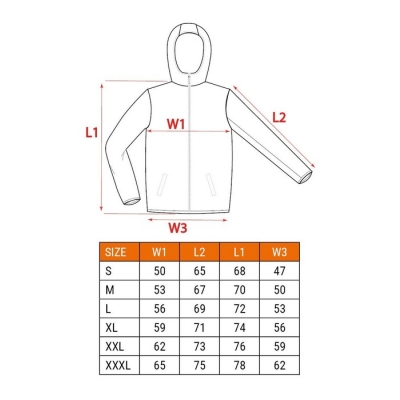 BLUZA ROZPINANA Z KAPTUREM COMFORT SZARA ROZMIAR L