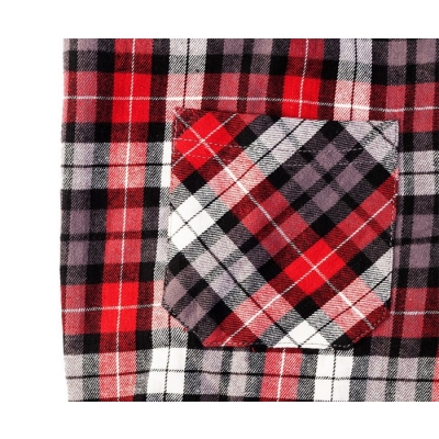 KOSZULA FLANELOWA KRATA CZERWONO-CZARNO-BIAŁA ROZMIAR S