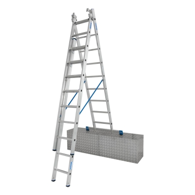 DRABINA ALUMINIOWA 3-ELEMENTOWA STABILO 3*9 SZCZEBLI