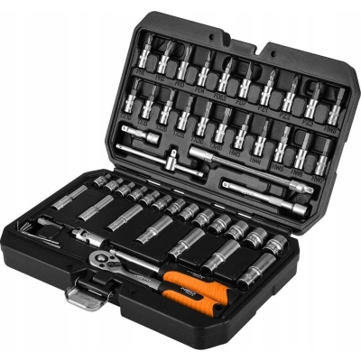 ZESTAW KLUCZY NASADOWYCH 1/4'' 55 ELEMENTÓW