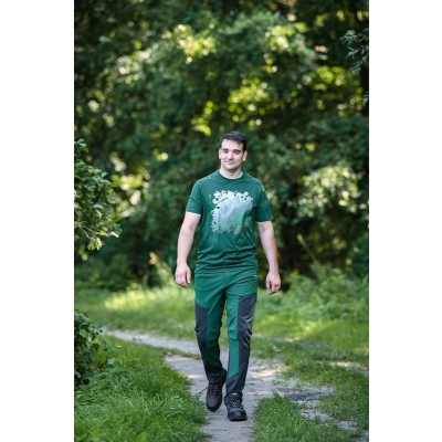 SPODNIE ROBOCZE OUTDOOR ZIELONO-SZARE ROZMIAR L