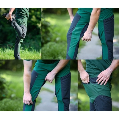 SPODNIE ROBOCZE OUTDOOR ZIELONO-SZARE ROZMIAR XXL