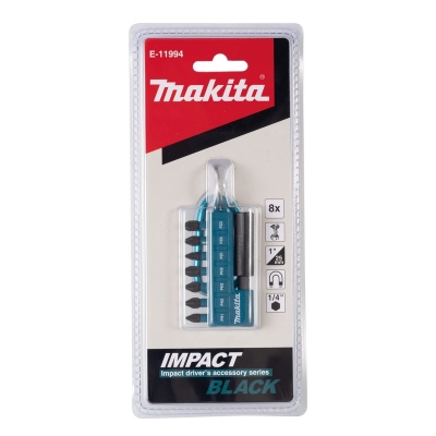 ZESTAW BITÓW IMPACT BLACK 8 SZT  25MM