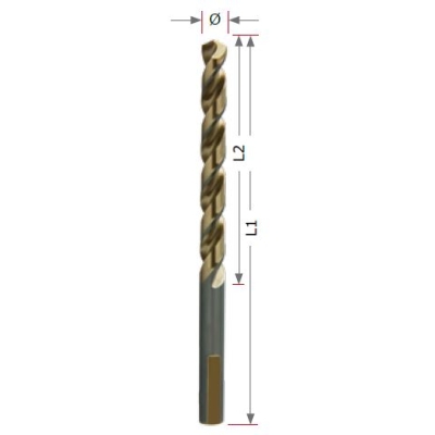 WIERTŁO TURBO DIN 338 GOLDEN BLACK HSS-G 3.00MM