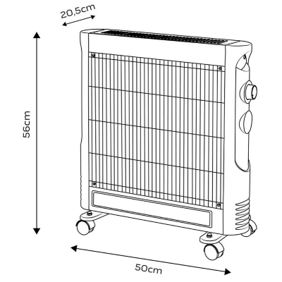 PROMIENNIK KWARCOWY PODCZERWIENI 600W/1200W
