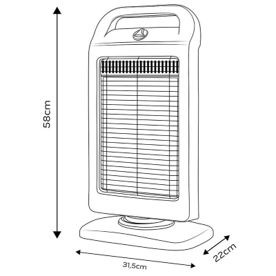 PROMIENNIK HALOGENOWY PODCZERWIENI 400W/800W/1200W BIAŁY