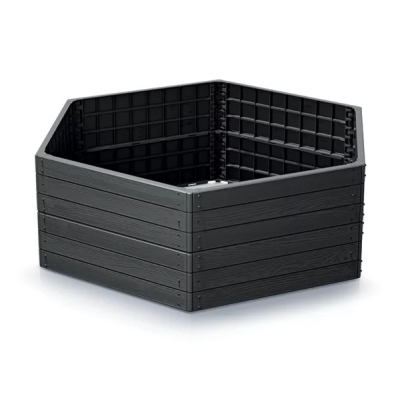 RABATA OGRODOWA BASE WOODY IBWH 1480X1290X250MM - ANTRACYT