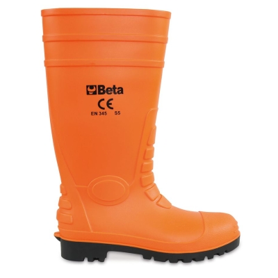 BUTY ROBOCZE WYSOKIE POMARAŃCZOWE PCW/KAUCZUK 42