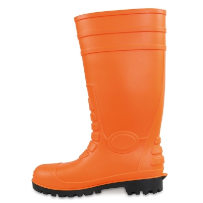 BUTY ROBOCZE WYSOKIE POMARAŃCZOWE PCW/KAUCZUK 42