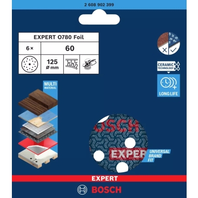 KRĄŻEK ŚCIERNY FOLIA EXPERT O780 125MM 6PC