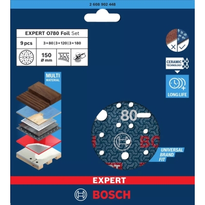 KRĄŻEK ŚCIERNY FOLIA EXPERT O780 150MM 9PC