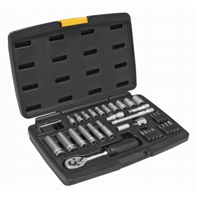 KLUCZE NASADOWE KOMPLET 36-CZĘŚCIOWY 1/4'' 4-13MM
