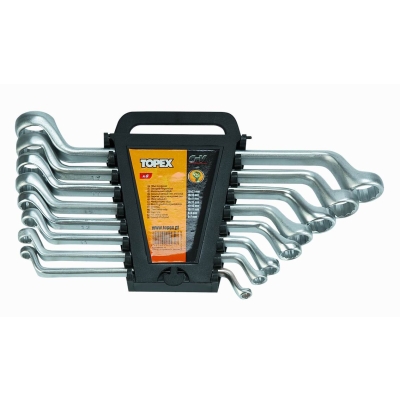 KOMPLET KLUCZY OCZKOWO-ODGIĘTCH 8-SZTUKOWY 6-22MM PREMIUM