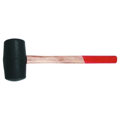 MŁOTEK GUMOWY TRZONEK DREWNIANY ŚREDNICA 55MM 320G