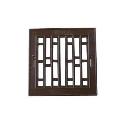 KRATKA PLASTIKOWA Z RAMKĄ METALOWĄ 14*14CM BRĄZOWA